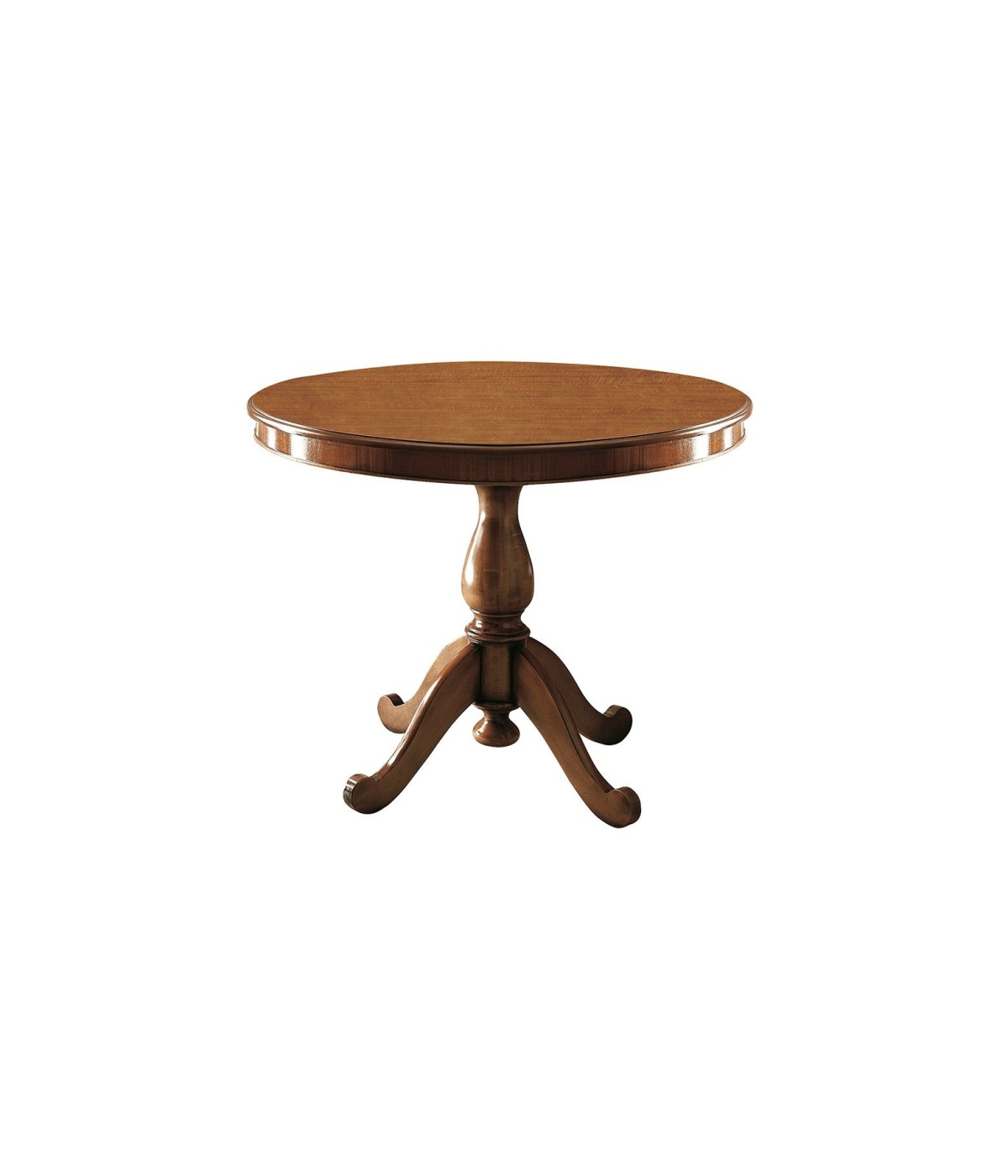 MOBILI 2G - TAVOLO ROTONDO FISSO IN LEGNO TINTA NOCE L.110 P.110 H.78