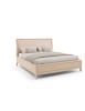 MOBILI 2G - LETTO MATRIMONIALE INTAGLIATO DECORO FOGLIA IN LEGNO MASSELLO L.170 P.219 H.125