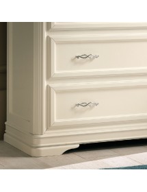 CASSETTIERA CLASSICA 4 CASSETTI IN LEGNO MASSELLO 130x51x105