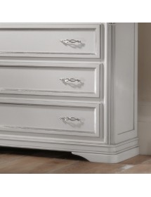 CASSETTIERA CLASSICA 4 CASSETTI IN LEGNO MASSELLO 130x51x105