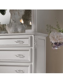 CASSETTIERA CLASSICA 4 CASSETTI IN LEGNO MASSELLO 130x51x105