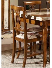 MOBILI 2G - SALA DA PRANZO IMPERO LACCATO DIPINTO/BASSANO vista sedia imbottita