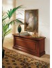 MOBILI 2G - CASSAPANCA CLASSICA IN LEGNO MASSELLO TINTA NOCE L.135 P.43 H.60