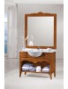 MOBILI 2G - MOBILE BAGNO 108 CM IN LEGNO LAVABO 2 CASSETTI E SPECCHIO