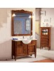 MOBILI 2G - MOBILE BAGNO 108 CM IN LEGNO LAVABO 2 CASSETTI 2 PORTE E SPECCHIO