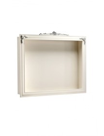 PORTA TV SAGOMATO INTAGLIATO 2 PORTE 1 CASSETTO IN LEGNO AVORIO E PENSILE