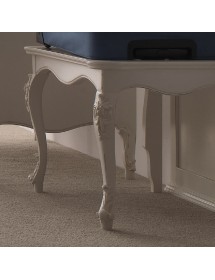 PORTA VALIGIE CLASSICO SAGOMATO IN LEGNO LACCATO BIANCO L.78 P.47 H.51