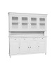 CRISTALLIERA ARTE POVERA 4 PORTE LEGNO SHABBY BIANCO 196X43X205H (736)