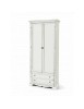 MOBILI 2G - ARMADIO 2 ANTE E 2 CASSETTI, BIANCO OPACO cm 87x40x192H vista frontale