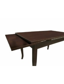 Tavolo allungabile con 6 sedie arte povera noce scuro 140x80