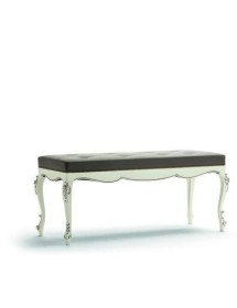 MOBILI 2G - PANCHETTA CLASSICA IN LEGNO LACCATO BIANCO L.130 P.50 H.55