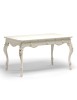MOBILI 2G - SCRIVANIA CLASSICA 3 CASSETTI IN LEGNO BIANCO 141X91X81