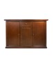 MOBILI 2G - MADIA CREDENZA ARTE POVERA 3 PORTE 1 CASSETTO NOCE SCURO L.120 P.39 H.85 vista frontale