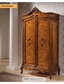 MOBILI 2G - ARMADIO CLASSICO IN LEGNO DI RADICA 2 PORTE IMPERO 112X62X215 vista frontale