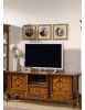 MOBILI 2G - PORTA TV IN LEGNO DI RADICA 1 PORTA IMPERO L.180 P.61 H.76 vista frontale