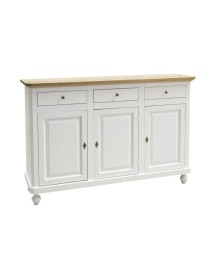 MOBILI 2G - Madia Credenza in legno shabby chic 3 porte L.150 x P.45 H.98