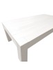 MOBILI 2G - TAVOLINO SALOTTO RETTANGOLARE LEGNO ABETE BIANCO SPAZZOLATO 120x60X40 VISTA PIANO