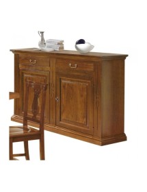 MOBILI 2G - CREDENZONE CLASSICO LEGNO 2 PORTE FINITURA BASSANO 177x48x110H VISTA LATERALE