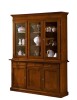 MOBILI 2G - CRISTALLIERA 6 PORTE IN LEGNO NOCE ARTE POVERA L. 155 P.42 H.210 vista laterale