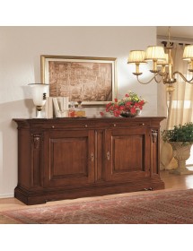 MADIA CREDENZA 2 ANTE IN LEGNO TINTA NOCE L 214xP53xH123