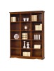 MOBILI 2G - LIBRERIA IN LEGNO TINTA NOCE ARTE POVERA 156x38x205 (592) vista frontale