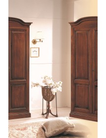 MOBILI 2G - Armadio 2 ante in legno massello classico cappello tondo 107x55x197H vista bifacciale