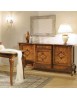 MOBILI 2G - MADIA CREDENZA IN LEGNO DI RADICA 3 PORTE IMPERO BASSANO L.179 P.61 H.92 vista frontale