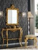 MOBILI 2G - CONSOLLE BAROCCA CON SPECCHIO IN FOGLIA ORO