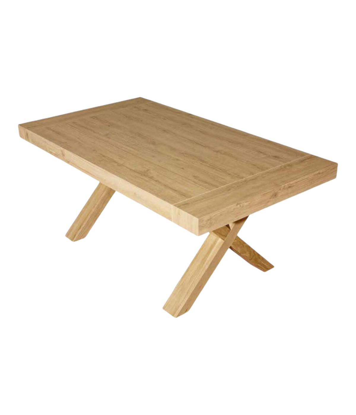 MOBILI 2G - TAVOLO RETTANGOLARE ALLUNGABILE ROVERE CONSUMATO 180X100 H.77 VISTA PIANO