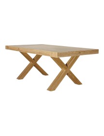 MOBILI 2G - TAVOLO RETTANGOLARE ALLUNGABILE ROVERE CONSUMATO 180X100 H.77 VISTA GAMBE