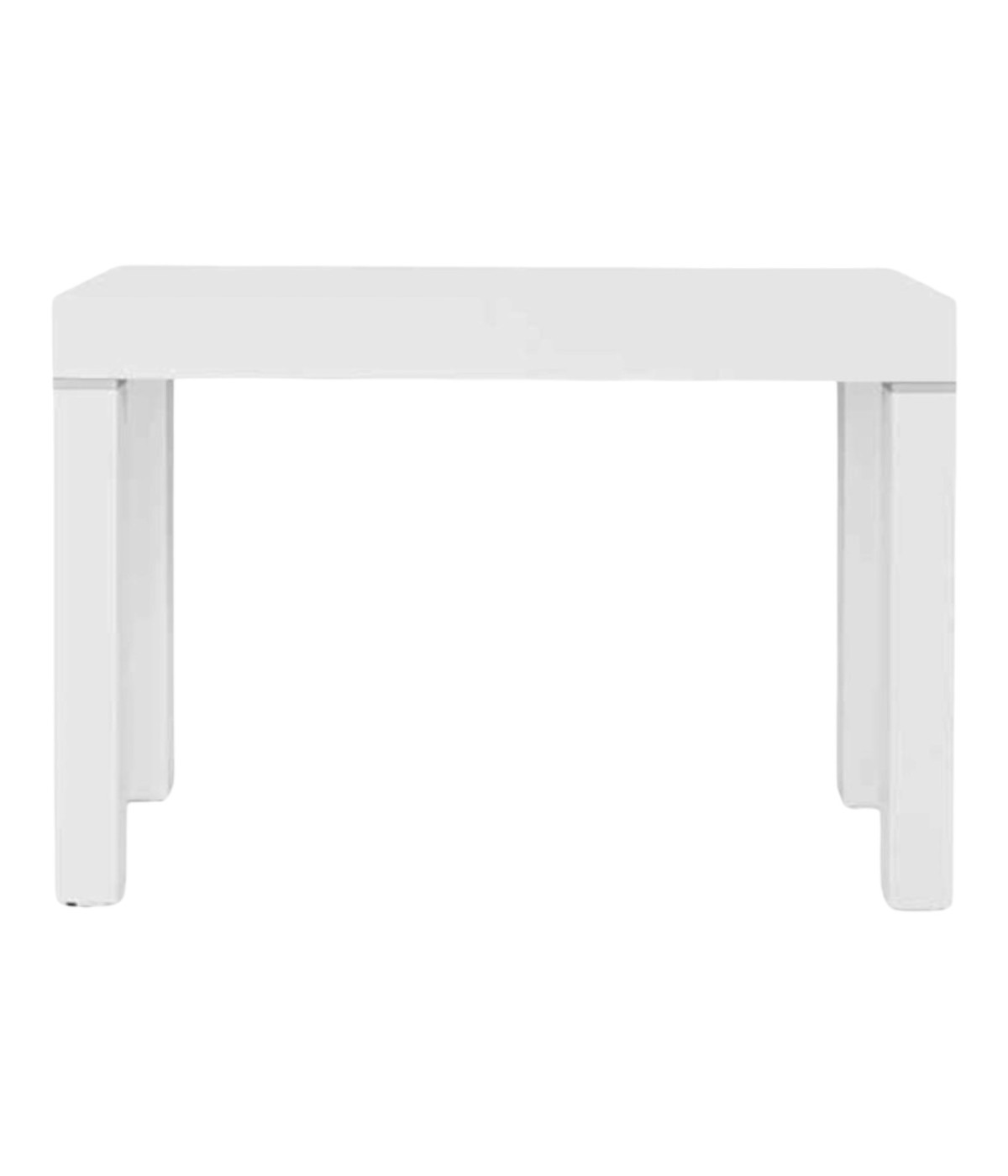 MOBILI 2G - CONSOLLE LEGNO MODERNO BIANCO FRASSINATO 90x50X75 VISTA FRONTALE