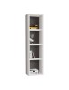 MOBILI 2G - Libreria porta Tv moderna colonna bianco frassino L.46 P.30 H.175 vista laterale