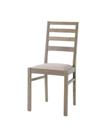 MOBILI 2G - Set 2 Sedie in legno massello imbottita rovere seppia 42,5x37,5x90 VISTA FRONTALE