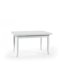 MOBILI 2G - TAVOLO CON ALLUNGHE 100X70 BIANCO OPACO vista laterale