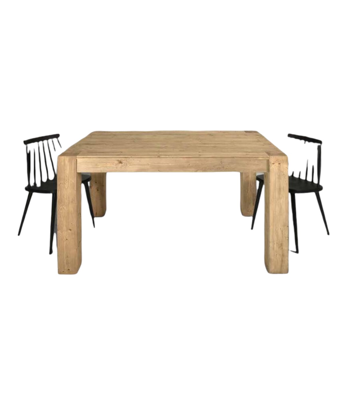 MOBILI 2G - TAVOLO RETTANGOLARE ALLUNGABILE TINTA ROVERE NATURALE IN ABETE SPAZZOLATO 160X90