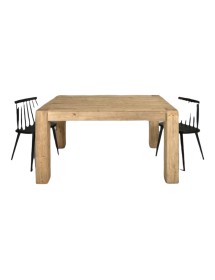 MOBILI 2G - TAVOLO RETTANGOLARE ALLUNGABILE TINTA ROVERE NATURALE IN ABETE SPAZZOLATO 180X90