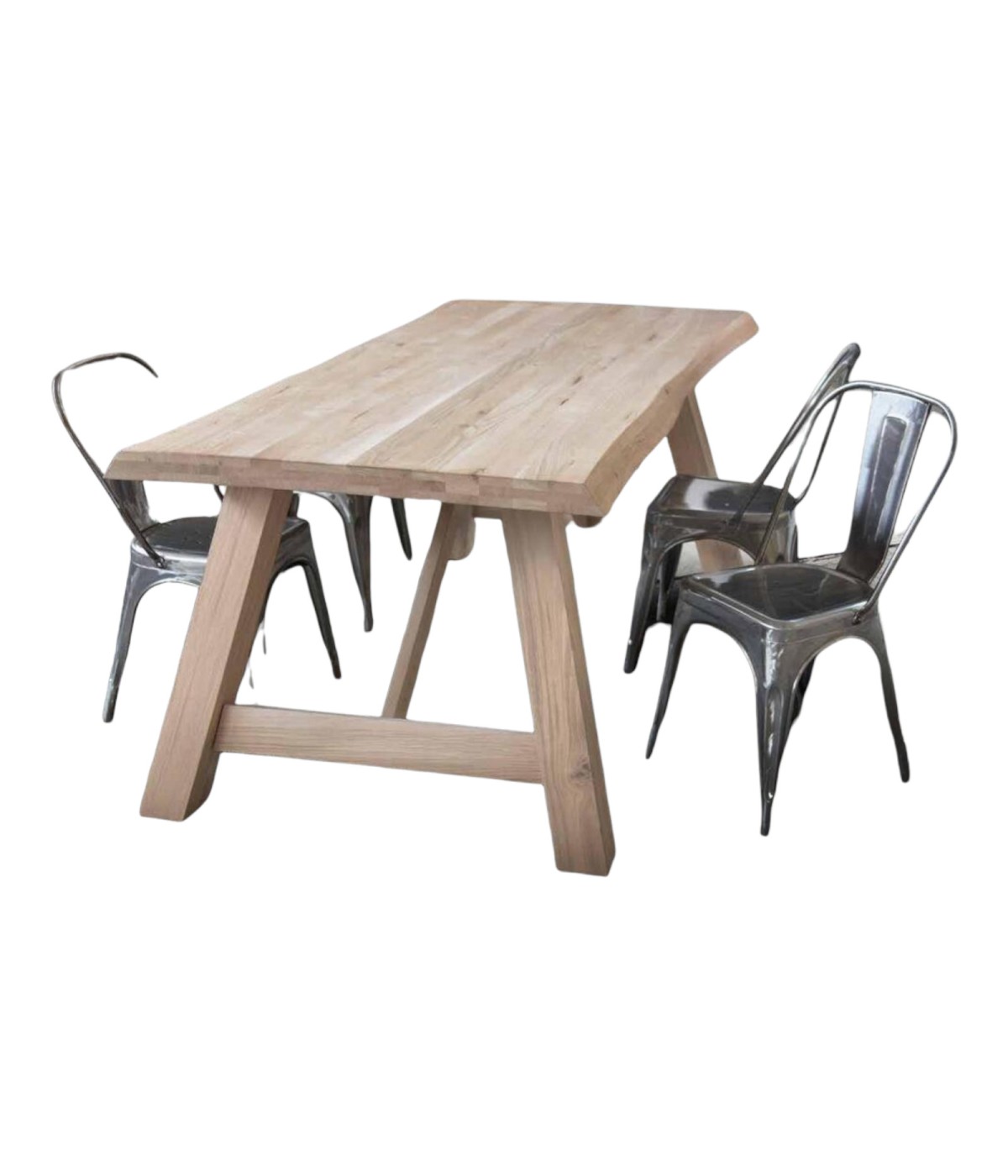 MOBILI 2G - TAVOLO MASSELLO NODO APERTO 250X100 SP. 6 cm  FISSO