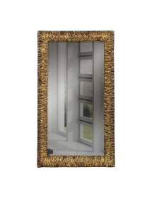 MOBILI 2G - Specchiera rettangolare Moderna colore oro vista frontale