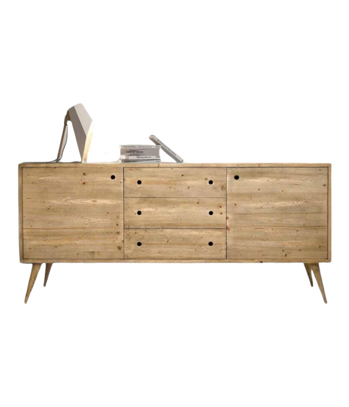 MOBILI 2G - MADIA CREDENZA ABETE SPAZZOLATO NATURALE  185X50X84
