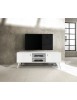 MOBILI 2G - PORTA TV IN LEGNO ABETE SPAZZOLATO BIANCO 160X45X55 (883) vista frontale