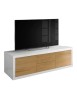 MOBILI 2G - PORTA TV ROVERE NATURALE/LACCATO BIANCO 170X45