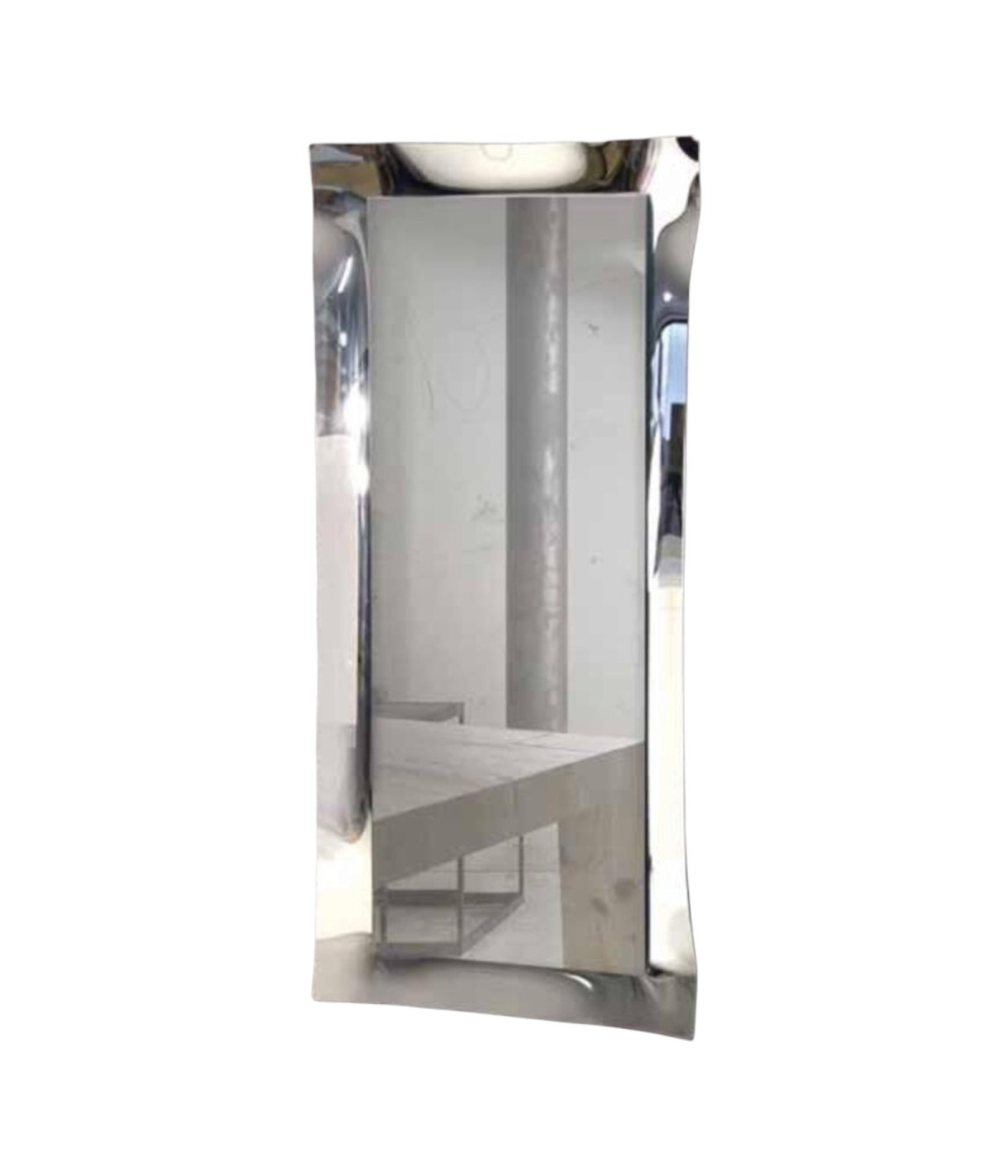 Specchio moderno 170x70 con cornice argento in vetro
