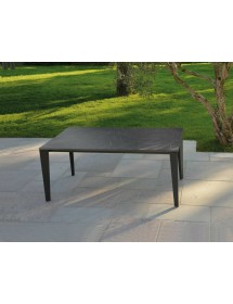 Tavolo da pranzo allungabile 160–260 × 90 cm con piano in nobilitato effetto marmo
