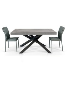 MOBILI 2G - TAVOLO BIG TABLE NOBILITATO FINITURA BETON L.160 P.90 H.77