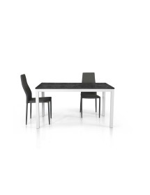 MOBILI 2G - TAVOLO ALLUNGABILE PIANO NOBILITATO FINITURA MARMO L.140 P.80 H.75