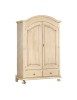 MOBILI 2G - ARMADIO ARTE POVERA 2 ANTE SHABBY LEGNO AVORIO PATINATO 125X61X200 vista frontale