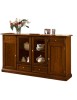 MOBILI 2G - MADIA CREDENZA 4 PORTE LEGNO TINTA NOCE L.205 P.49 H.113 VISTA FRONTALE