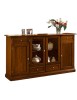 MOBILI 2G - MADIA CREDENZA 4 PORTE LEGNO TINTA NOCE L.205 P.49 H.113 VISTA FRONTALE