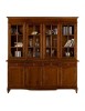 MOBILI 2G - CRISTALLIERA 4 PORTE CLASSICA IN LEGNO TINTA NOCE 205X42X213 vista frontale
