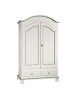 MOBILI 2G - ARMADIO 2 ANTE LEGNO SHABBY BIANCO E VERDE SALVIA 125X61X200 VISTA FRONTALE